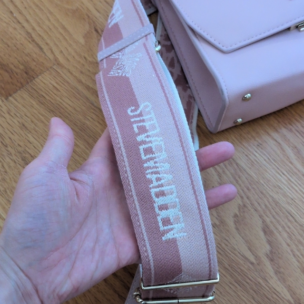 Light Pink Guitar Strap Crossbody Bag - Picture 15 of 16